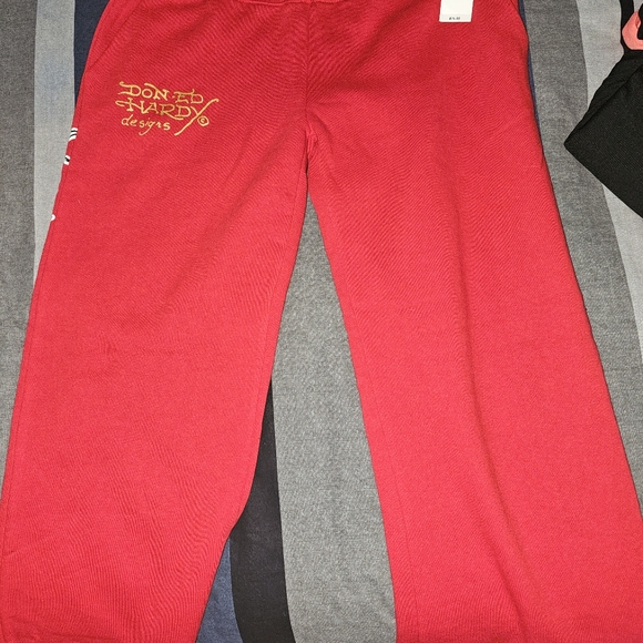 Ed HardyRed Sweatpants NWT - Picture 3 of 3